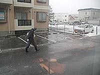 べちゃべちゃ雪でたいへん。