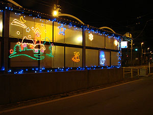 電停もクリスマス