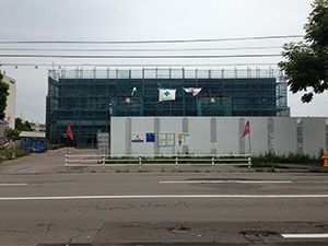 ボーリング場、大川町で新築中