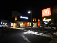 深夜の大門マクドナルド