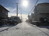 風が強すぎて地吹雪が!