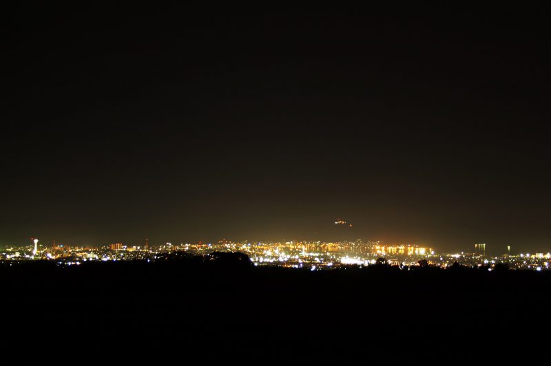 函館裏夜景・石川町農道