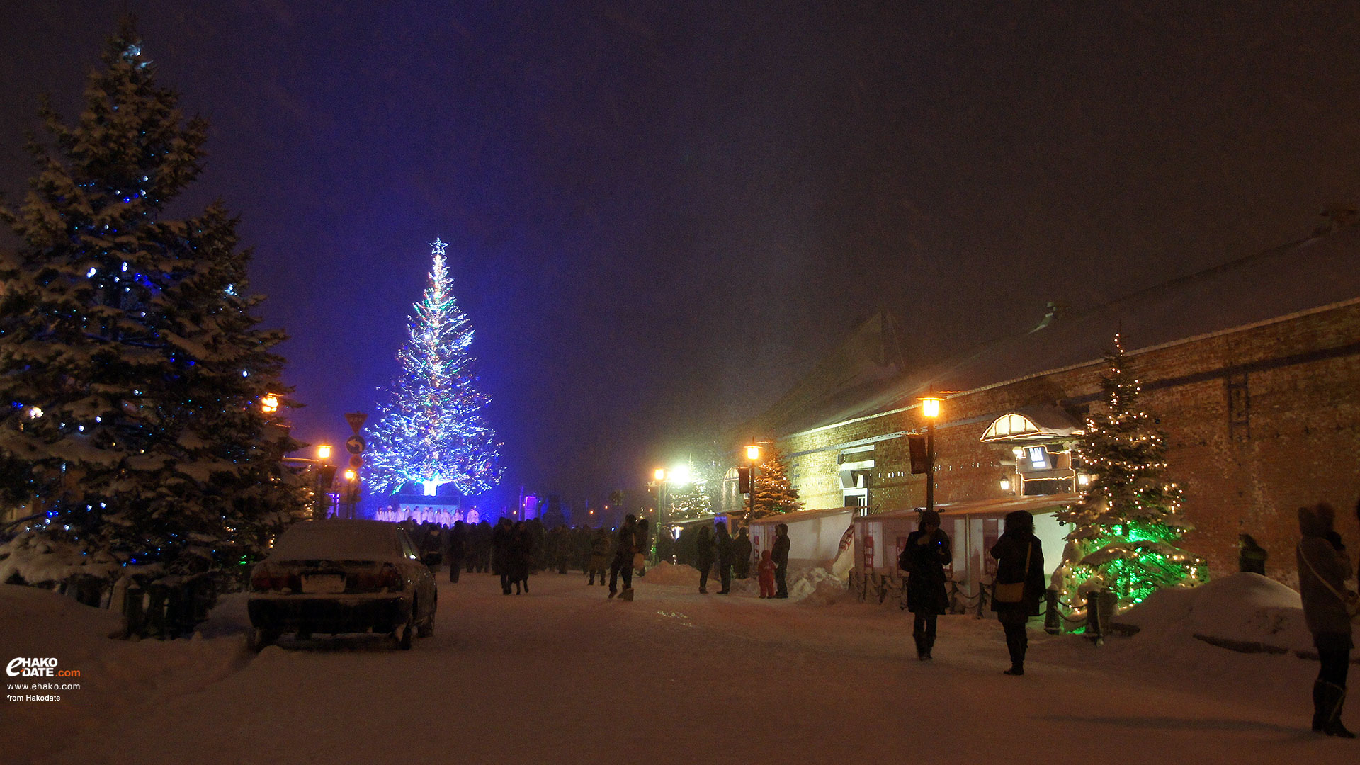 雪降るクリスマスファンタジー 函館フォト散歩壁紙 函館市 道南地域ポータル E Hakodate