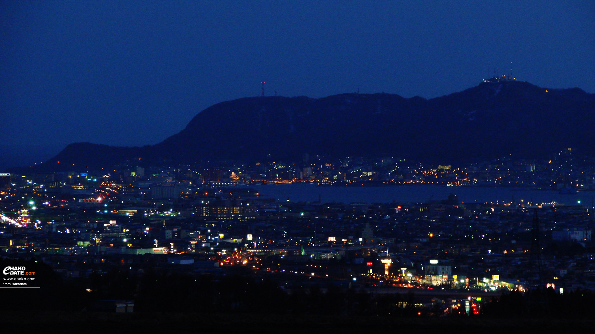 函館裏夜景 桔梗町農道 函館フォト散歩壁紙 函館市 道南地域ポータル E Hakodate