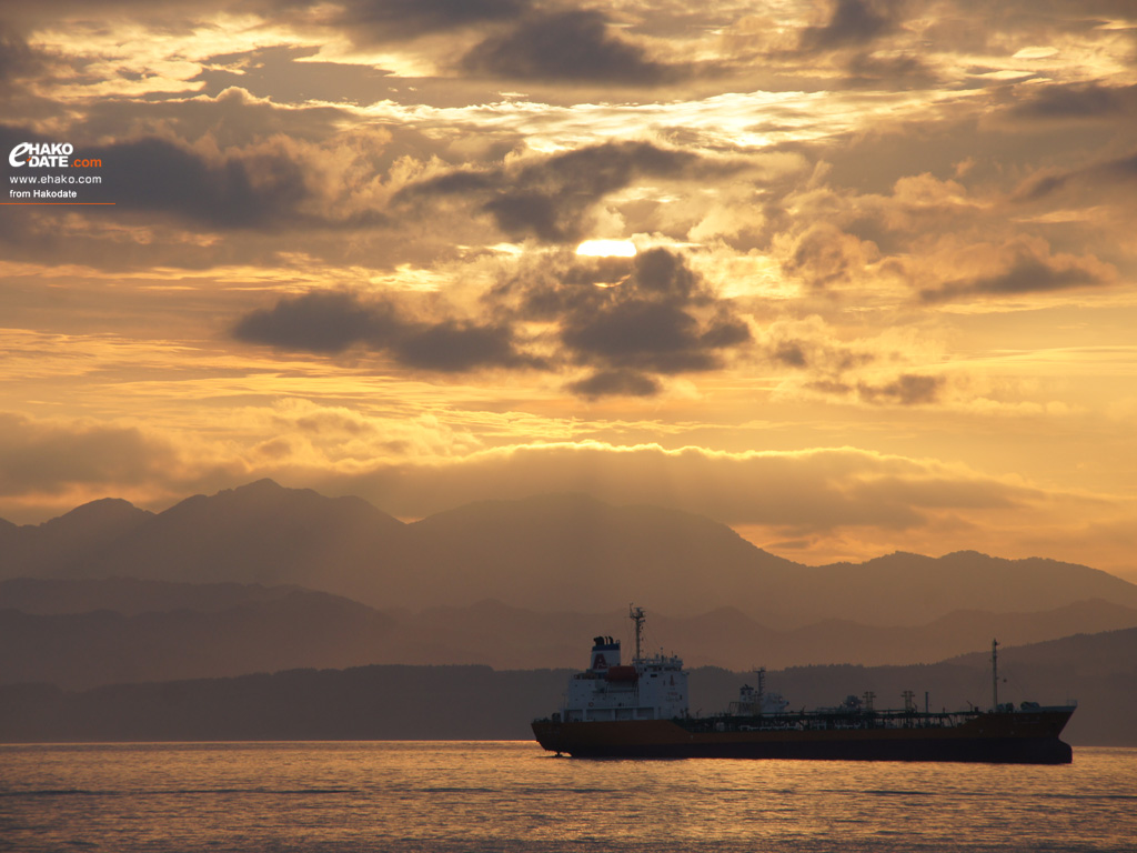 函館湾の夕景、その3