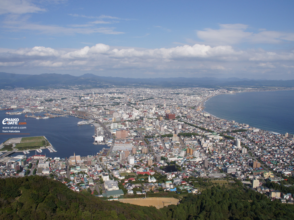 函館山山頂から 10年秋 昼景 函館フォト散歩壁紙 函館市 道南地域ポータル E Hakodate