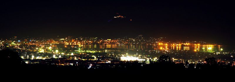 函館裏夜景（石川町農道）